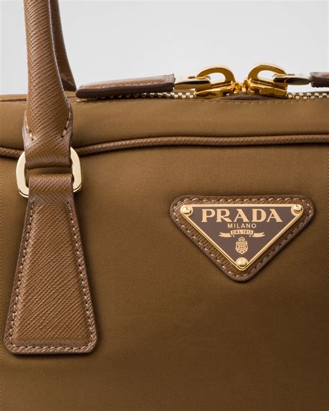 prada re-edition 1978 large re-nylon and saffiano leather two-handle bag|prada saffiano shoulder bag.